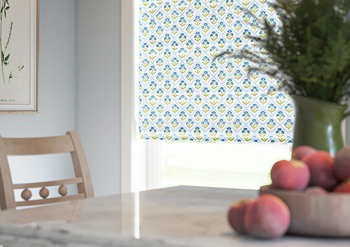 Chatsworth, Blue River - Motorised Roman Blind - Image 5